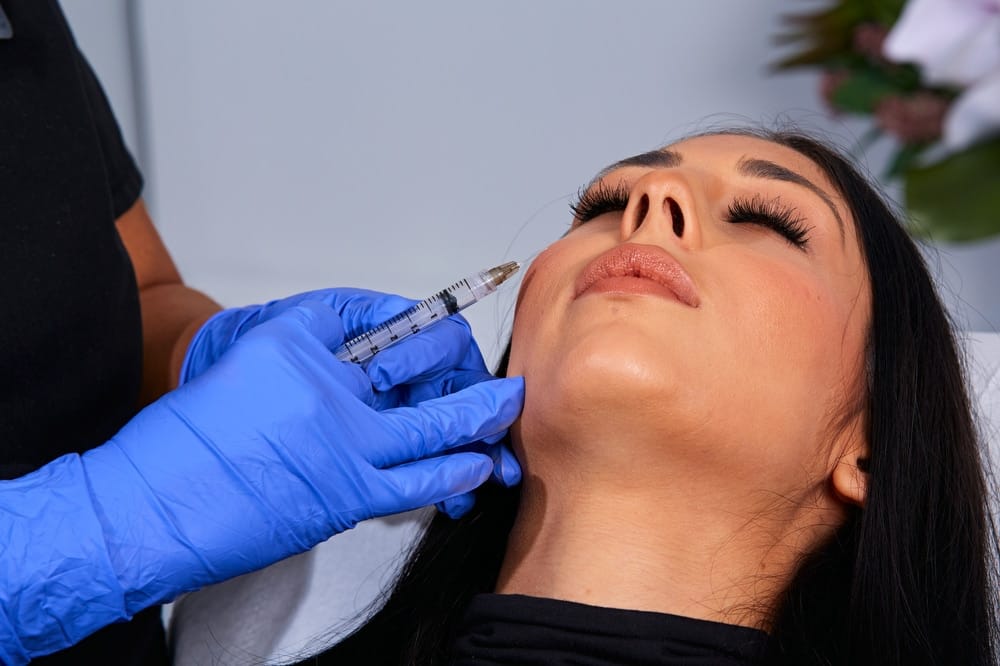 Close-up of a refreshed under-eye area after tear trough filler in Oakville